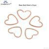 Rose Gold Heart x5pc